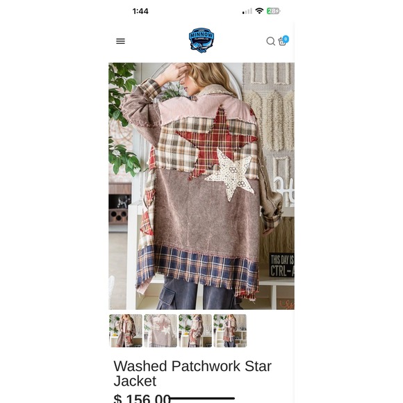 Oli & Hali Sweaters - Oli &Hali Washed Patchwork Star Corduroy Jacket S – Plaid Flannel Boho Shacket R